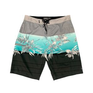 O Neill Board Short Men 32 Stretch Flex Quick Dry Hyperfreak Floral Surf Surfing